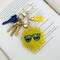 Wrapables Crystal Bling Key Chain Keyring with Tassel Car Purse Handbag Pendant, Mr Sunshine